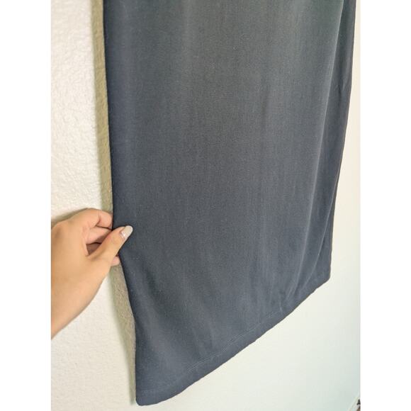 Lauren Ralph Lauren Cotton Black Knit Drawstring Maxi Skirt Women L Capsule - Picture 5 of 12